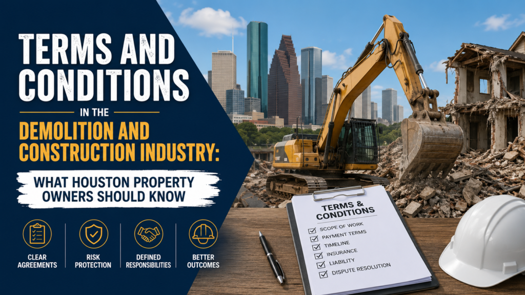 Terms and Conditions in the Demolition and Construction Industry: What Houston Property Owners Should Know