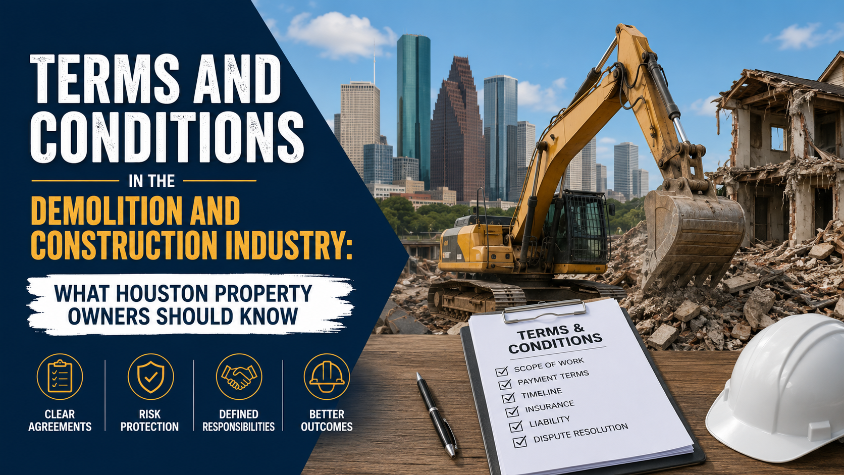 Terms and Conditions in the Demolition and Construction Industry: What Houston Property Owners Should Know